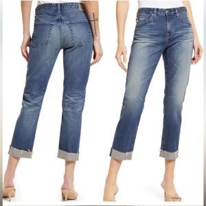 AG Slouchy Ex-Boyfriend Ankle Frey denim 26” Run Big! 30”